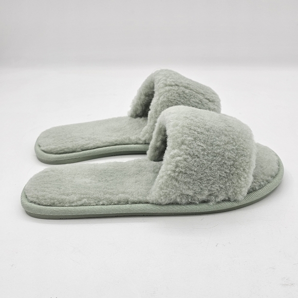 Splendid Womens Carmen Slide Sandals Slippers Open Toe Faux Far Mint Size 6M NWB - Picture 5 of 10